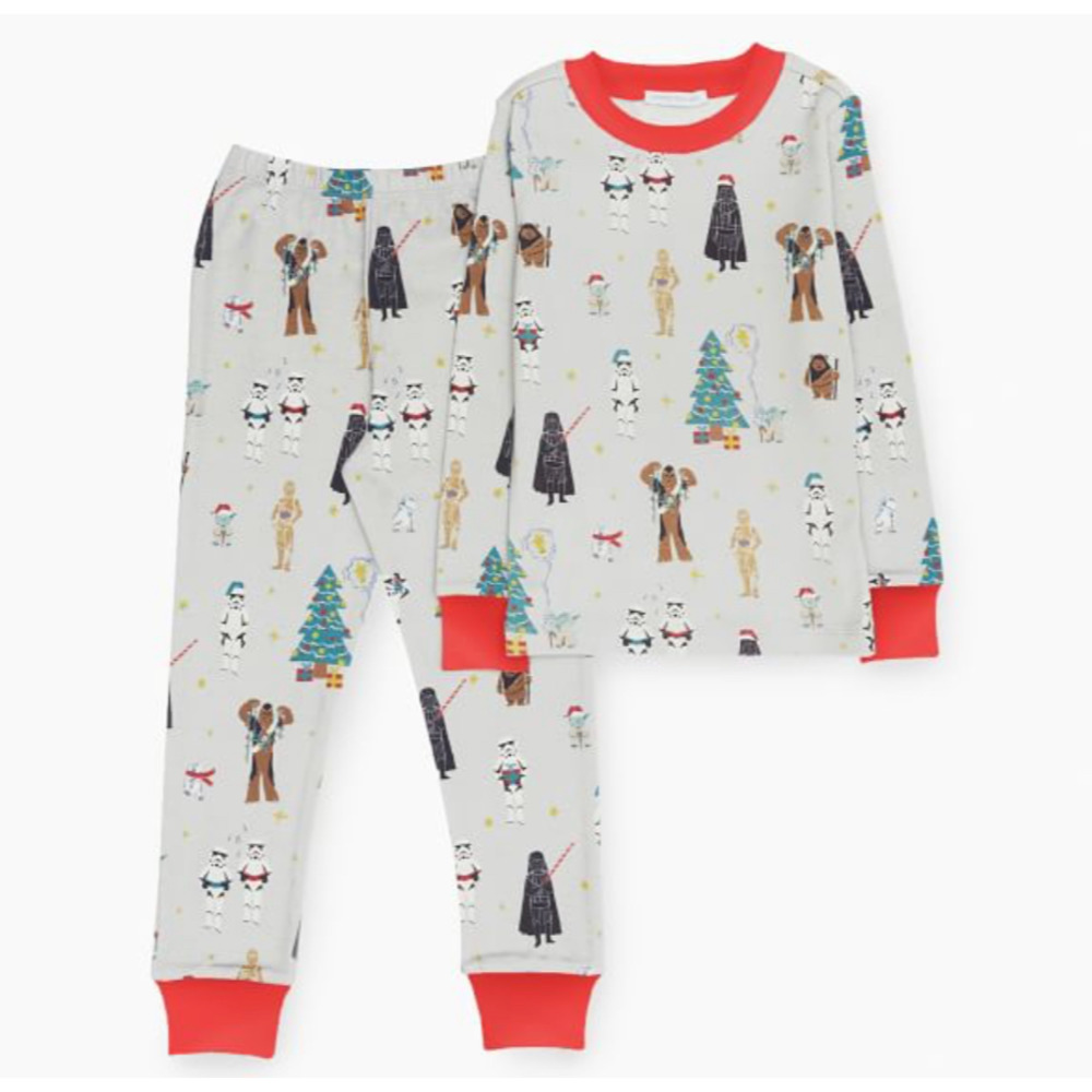 NWT Pottery Barn Kids PBK Star Wars Holiday Organic Cotton Pajama Set (10)